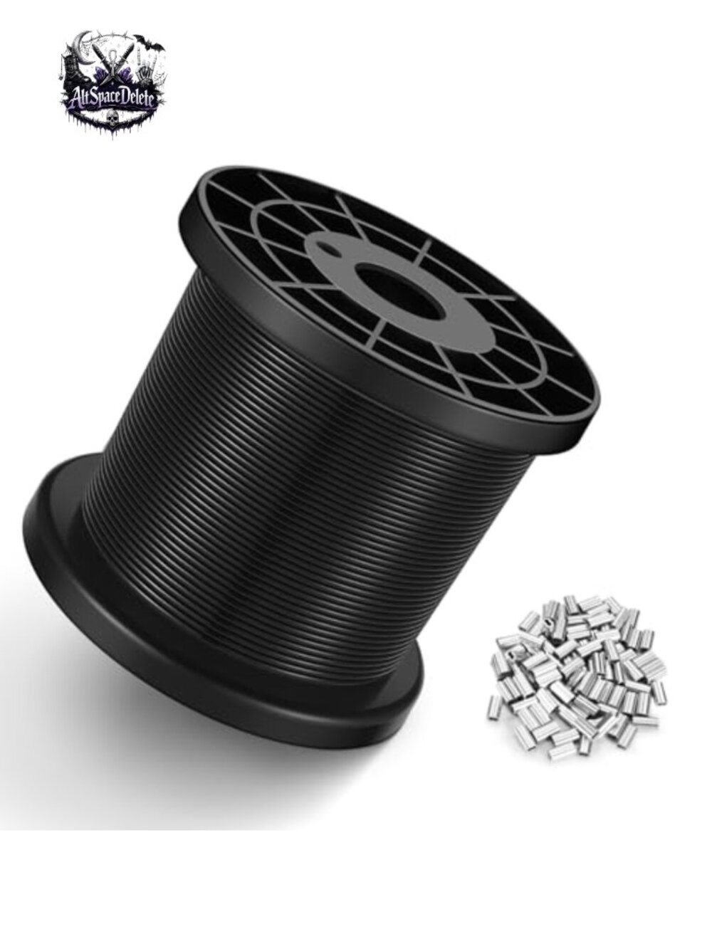 Black Vinyl Coated Wire Rope 1/16" 328FT 304 Stainless Steel Cable
